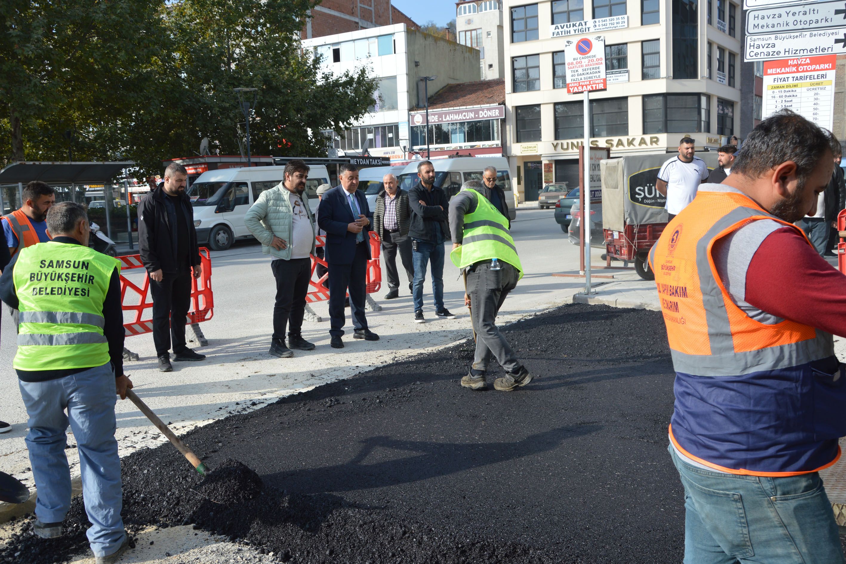Samsun Haber: Havza’da yollar değişiyor! 2 bin 200 metrelik sıcak asfalt hamlesi