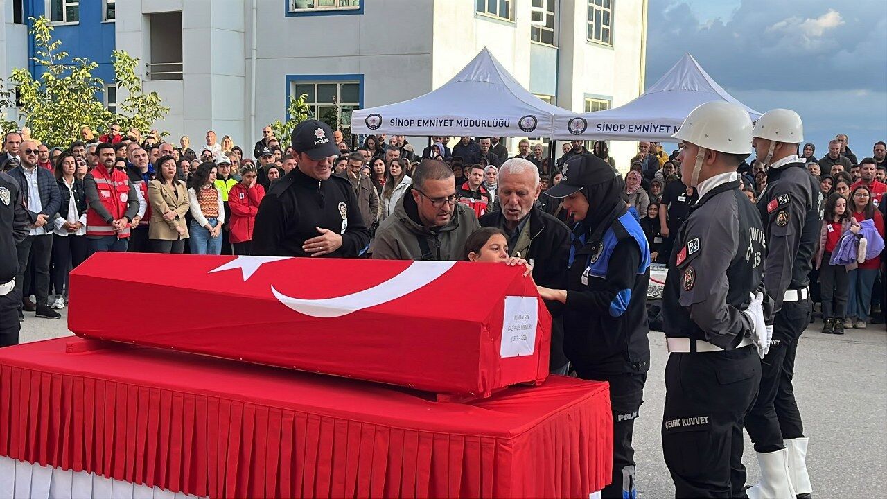 SAMSUN HABER Bafralı gazi polis Numan Şen’e Sinop’ta son görev