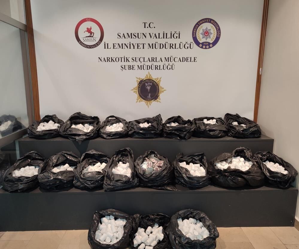 Samsun’da 4 ayrı operasyonda 117 bin 646 hap ele geçirildi