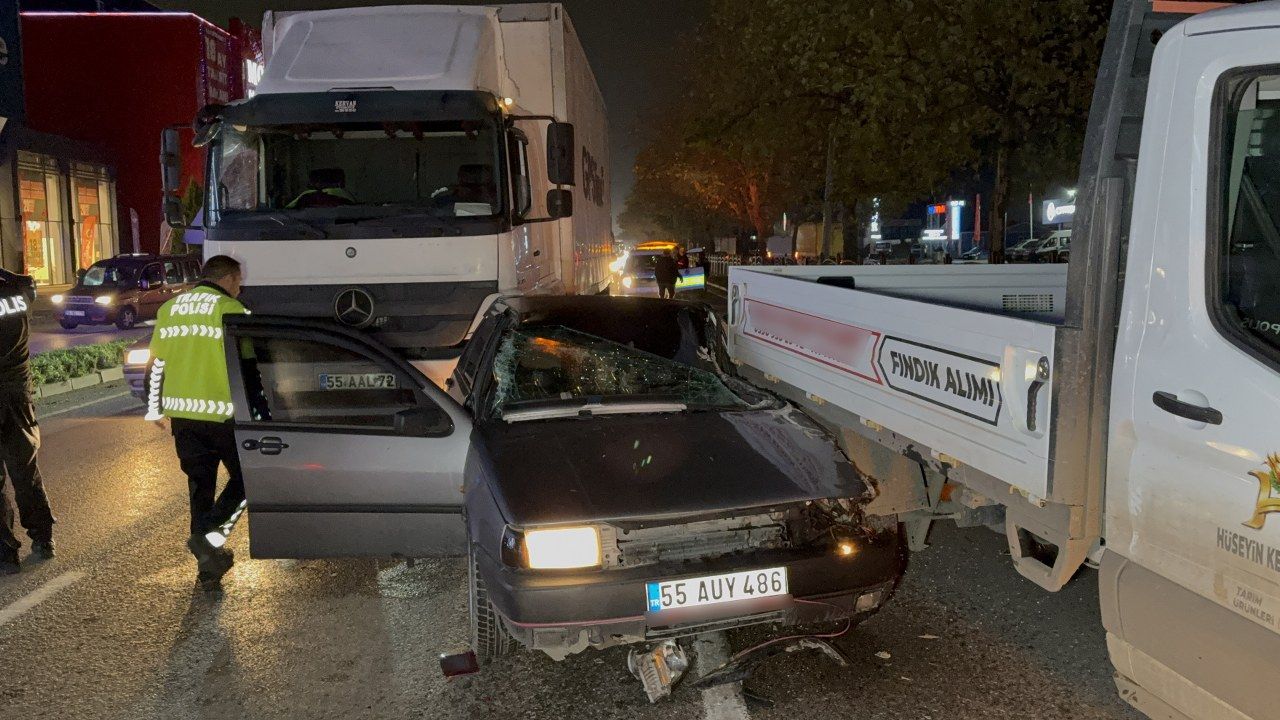 Samsun’da 4 araç birbirine girdi! Yaralılar var