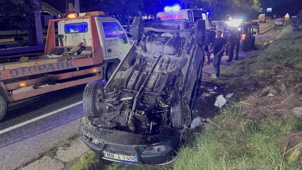 Samsun’da araç 30 metreden Atatürk Bulvarı’na uçtu!