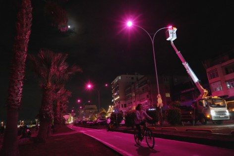 samsun haber: Atakum sahili pembeye büründü! Dikkat çeken mesaj
