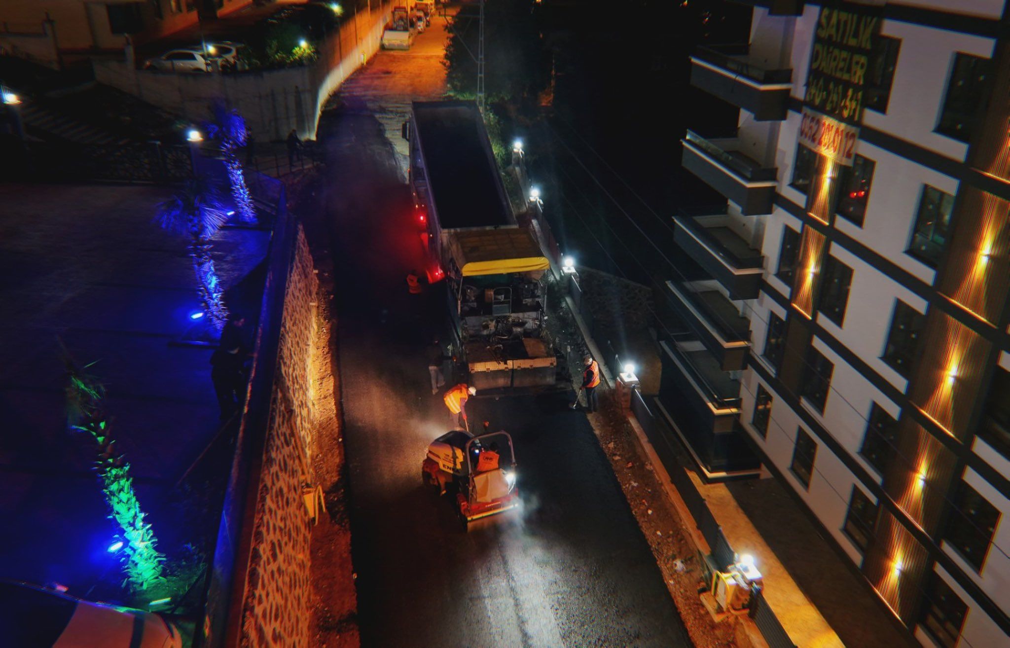 Samsun haber: Canik’te gece mesaisi! Sıcak asfalt çalışmaları sürüyor