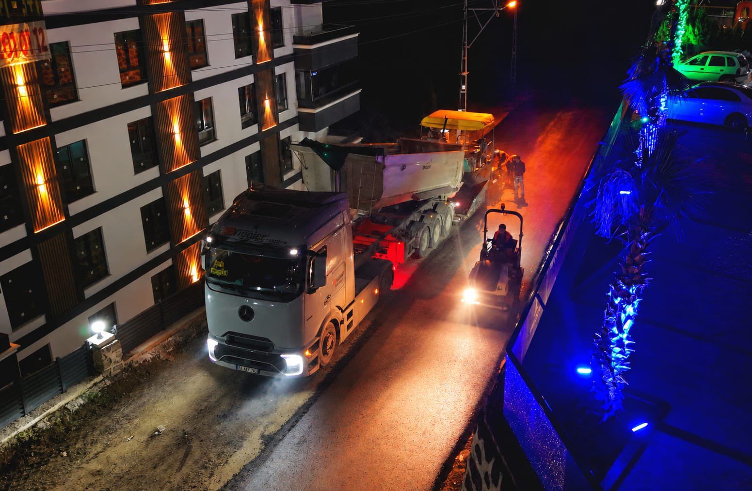 Samsun haber: Canik’te gece mesaisi! Sıcak asfalt çalışmaları sürüyor