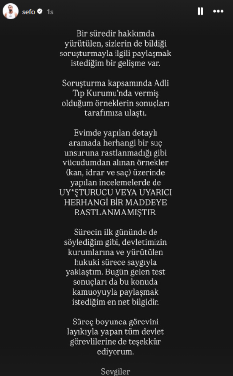 Samsun Haber: Samsunlu Sefo'dan test sonucunun ardından flaş açıklama
