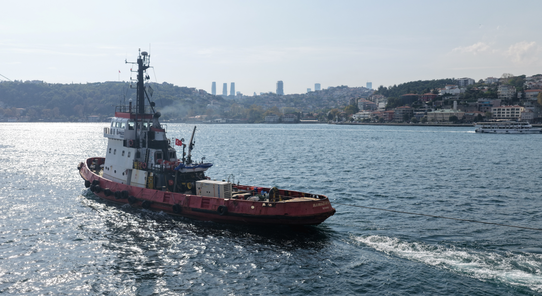 Samsun haber: Samsun Limanı’nda onarılan gemi İstanbul Boğazı’ndan geçti