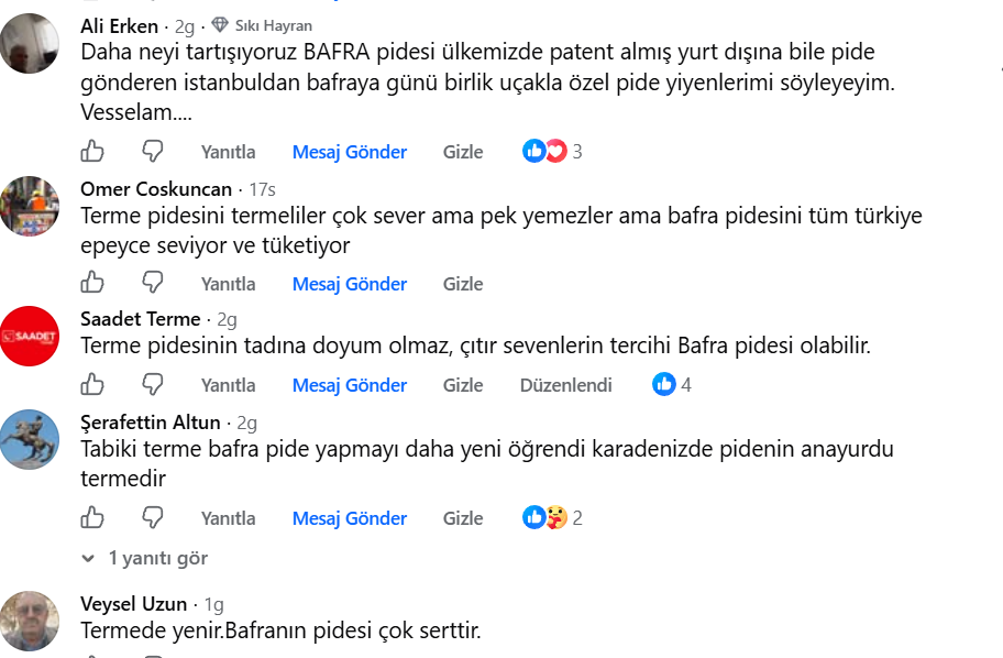 Samsun haber: Samsun'da pide tartışması sosyal medyayı ikiye böldü