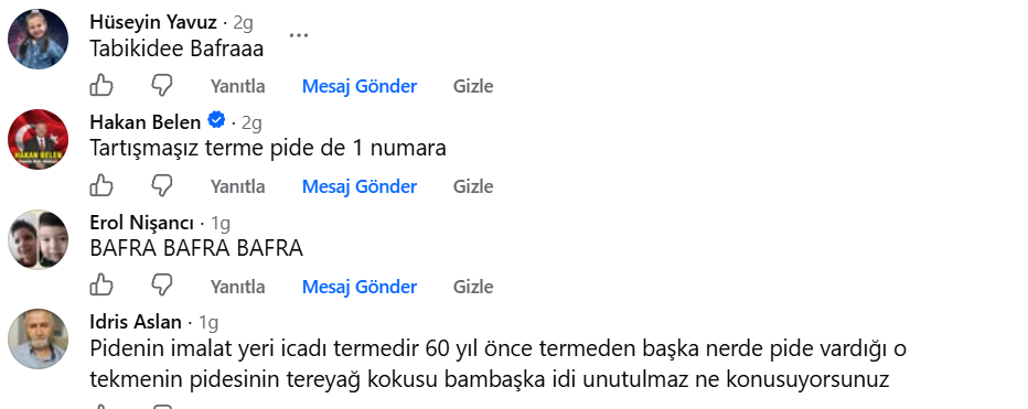 Samsun haber: Samsun'da pide tartışması sosyal medyayı ikiye böldü