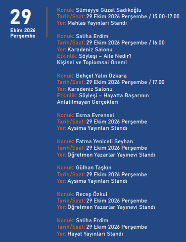 Samsun Kitap Fuarı’nda bugün kimler var İşte saat saat program 