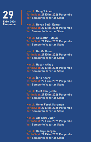 Samsun Kitap Fuarı’nda bugün kimler var İşte saat saat program 