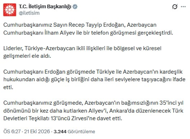 Erdoğan ve Aliyev’den sürpriz görüşme! Kritik zirveye davet etti
