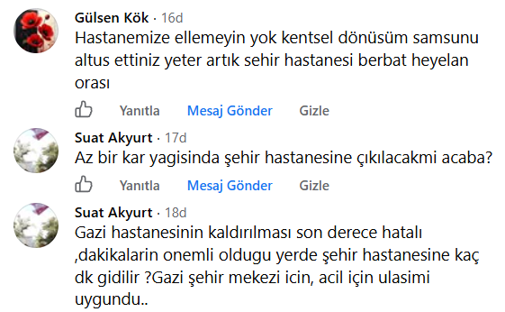 Samsun Haber: Samsun’da Gazi Devlet Hastanesi tartışması! Halk ne düşünüyor?
