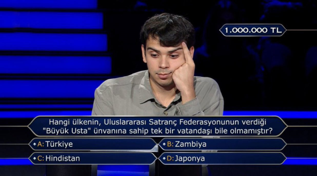 Kim Milyoner Olmak İster'de 1 milyon TL'lik sorunun cevabı şaşırttı