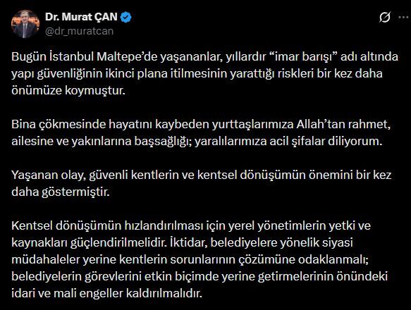 Samsun Haber: “Kentsel dönüşüm hızlandırılmalı” YENİ Partili Dr.Murat Çan’dan kritik çıkış