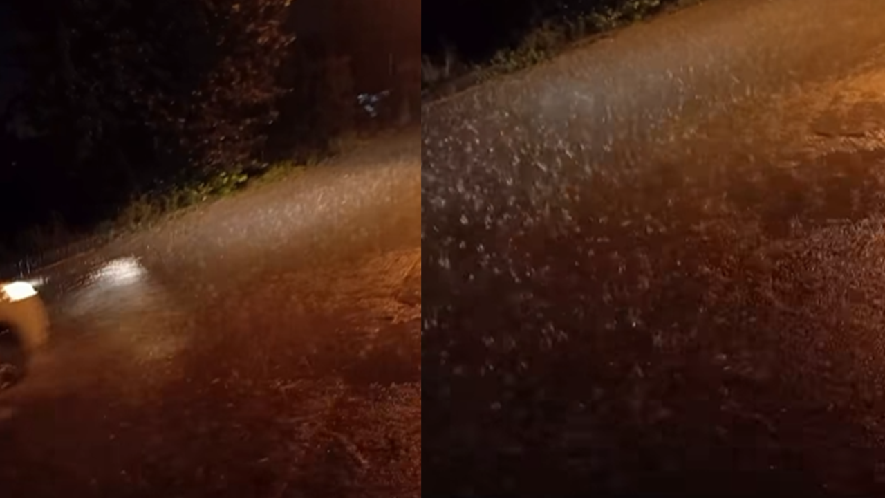 Samsun Havza’da şiddetli yağış etkili oldu