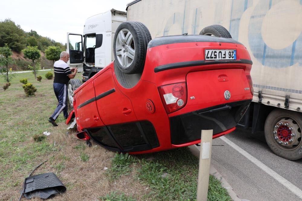 Samsun Haber: Samsun'da feci kaza! Tır otomobile çarptı