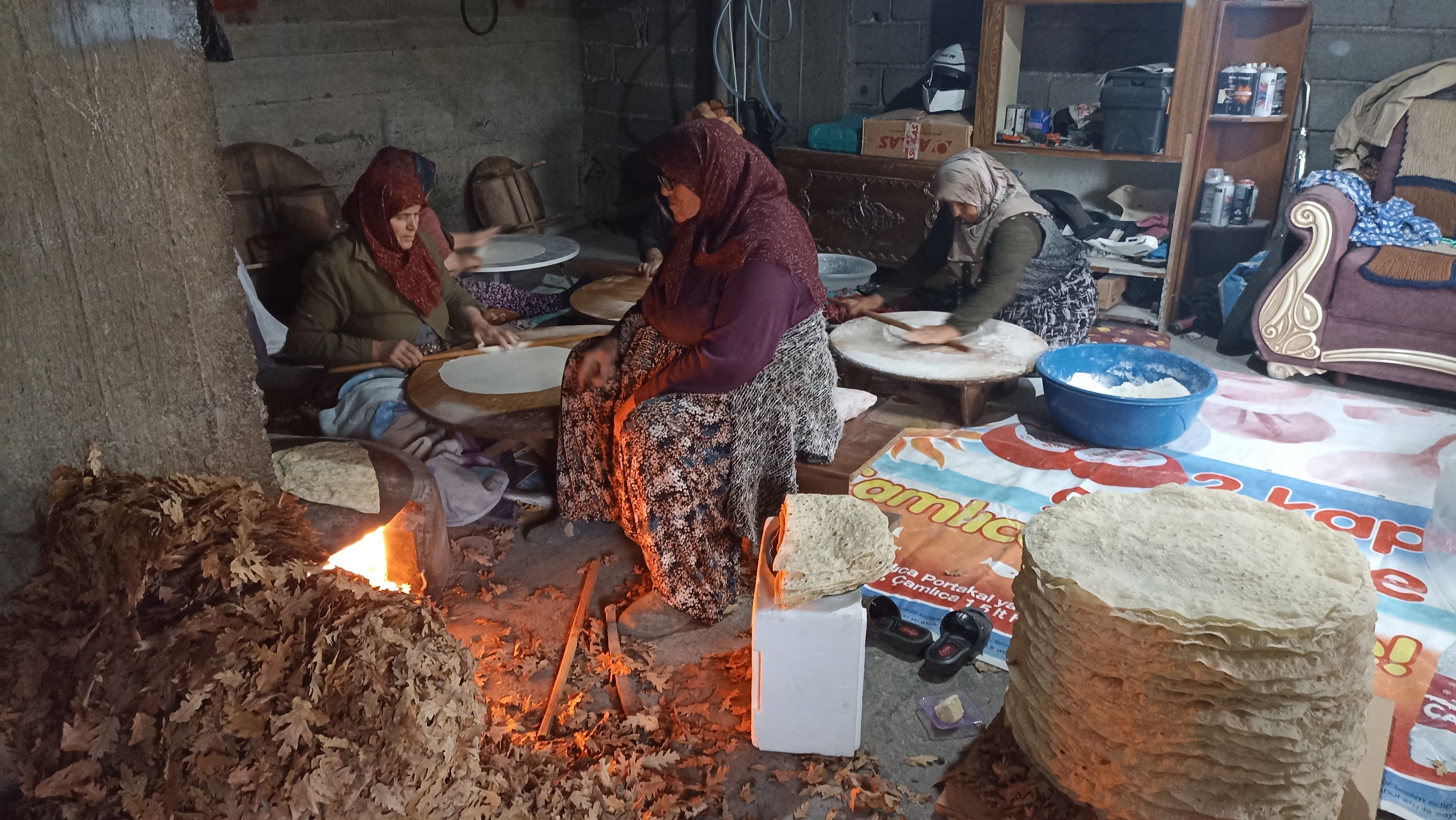 Samsun haber: Samsun’da kadınlardan imece usulü yufka geleneği