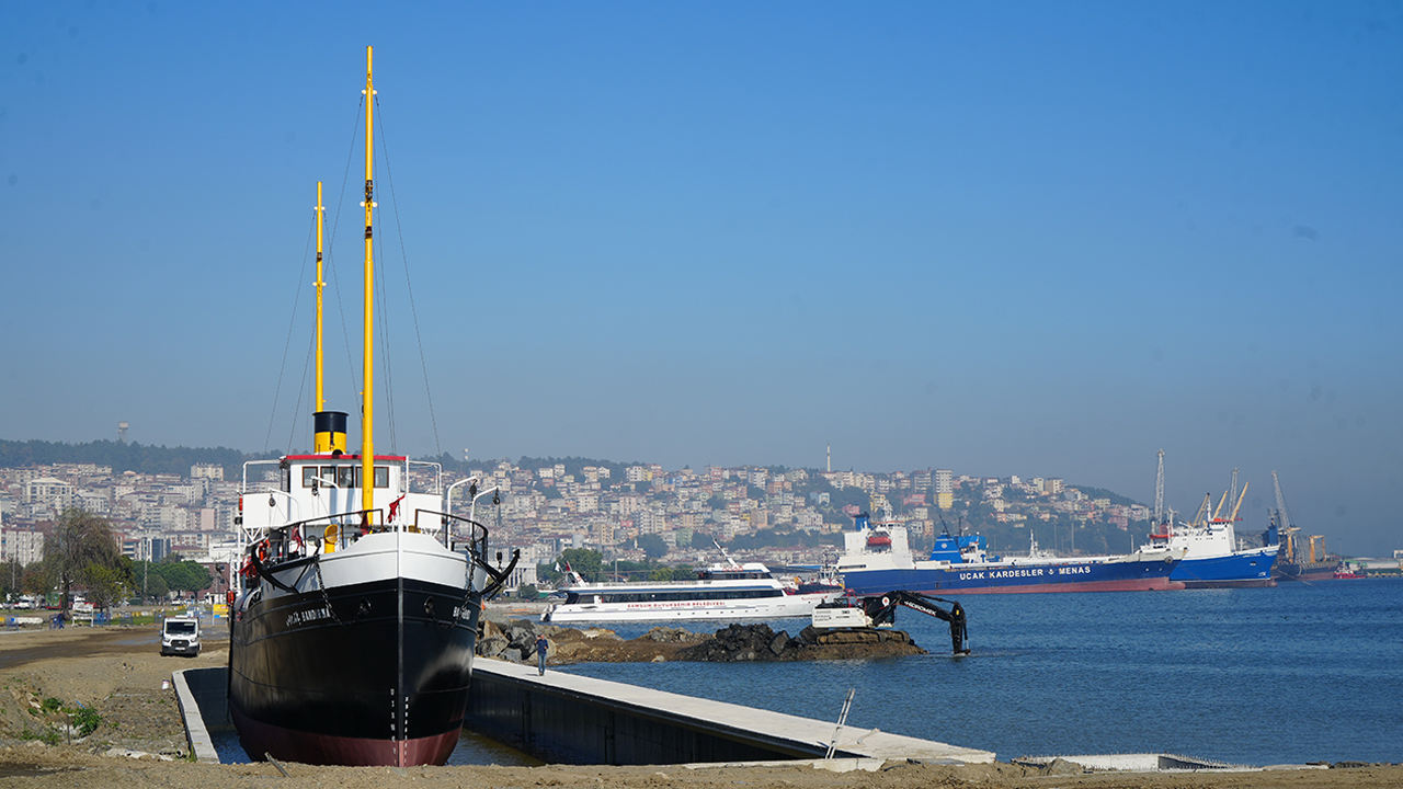 Samsun haber: Samsun’da karadan yürütülen Bandırma Vapuru’nda çalışmalar sürüyor