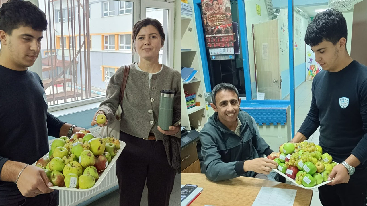 Samsun’da öğrencilerden öğretmenlerine “sağlıklı yaşam” mesajı