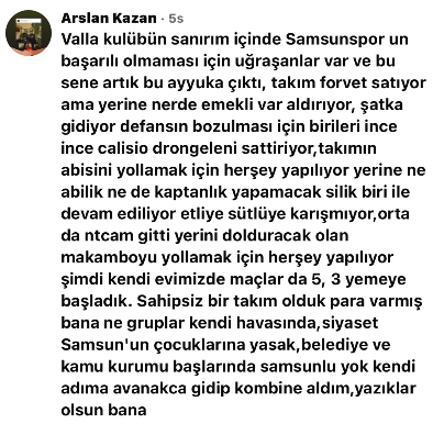 Samsunspor Haber:Samsunspor taraftarı konuştu! Trabzonspor maçı sonrası dikkat çeken yorumlar