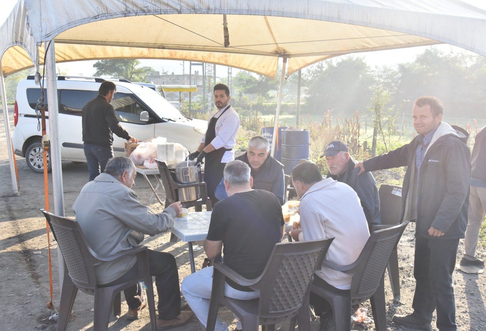 Samsun haber: Tekkeköy’de fındık üreticilerine sıcak çorba ikramı
