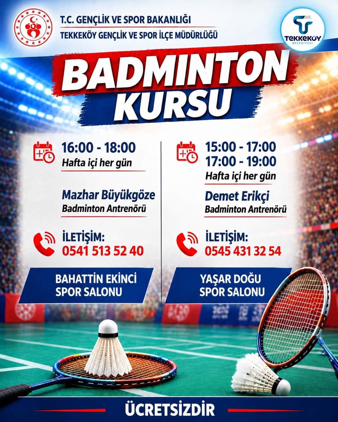 samsun haber Tekkeköy’de gençler sporla buluşuyor