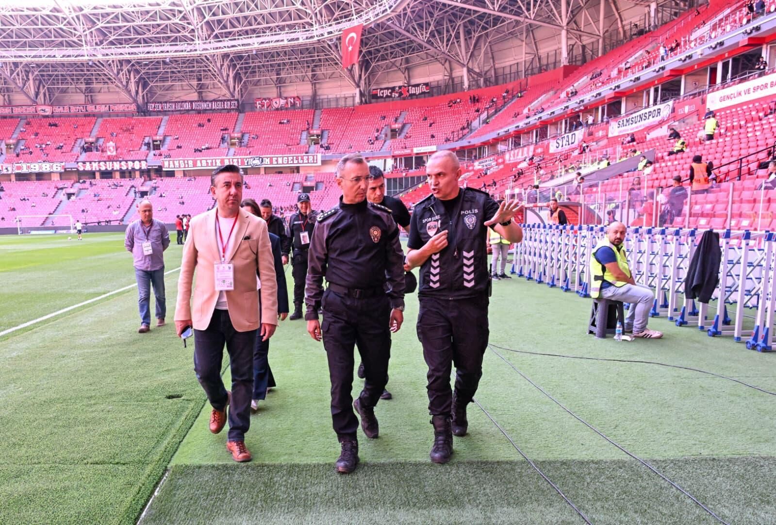 Samsun İl Emniyet Müdürü Faruk Aydın’dan derbi öncesi denetim