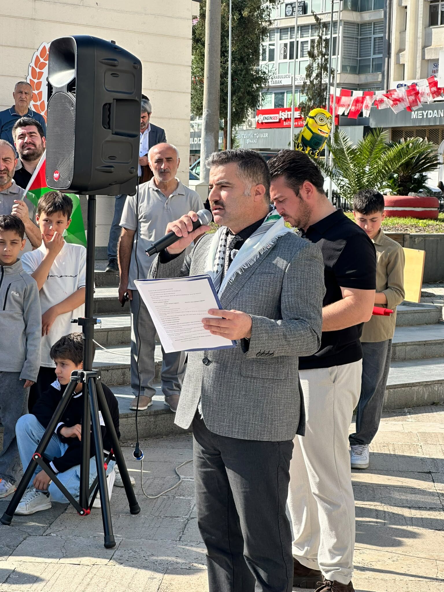 samsun haber Samsun’da Filistin’e destek çağrısı: Gazze için meydanda buluştular