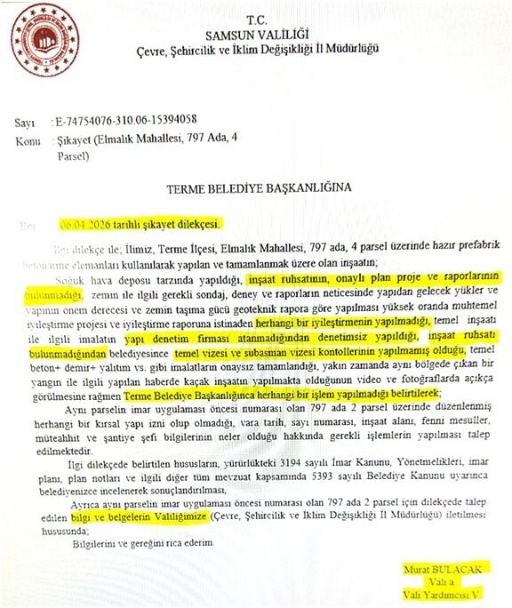 samsun haber: Terme Belediyesi hakkında suç duyurusu! Dikkat çeken iddialar