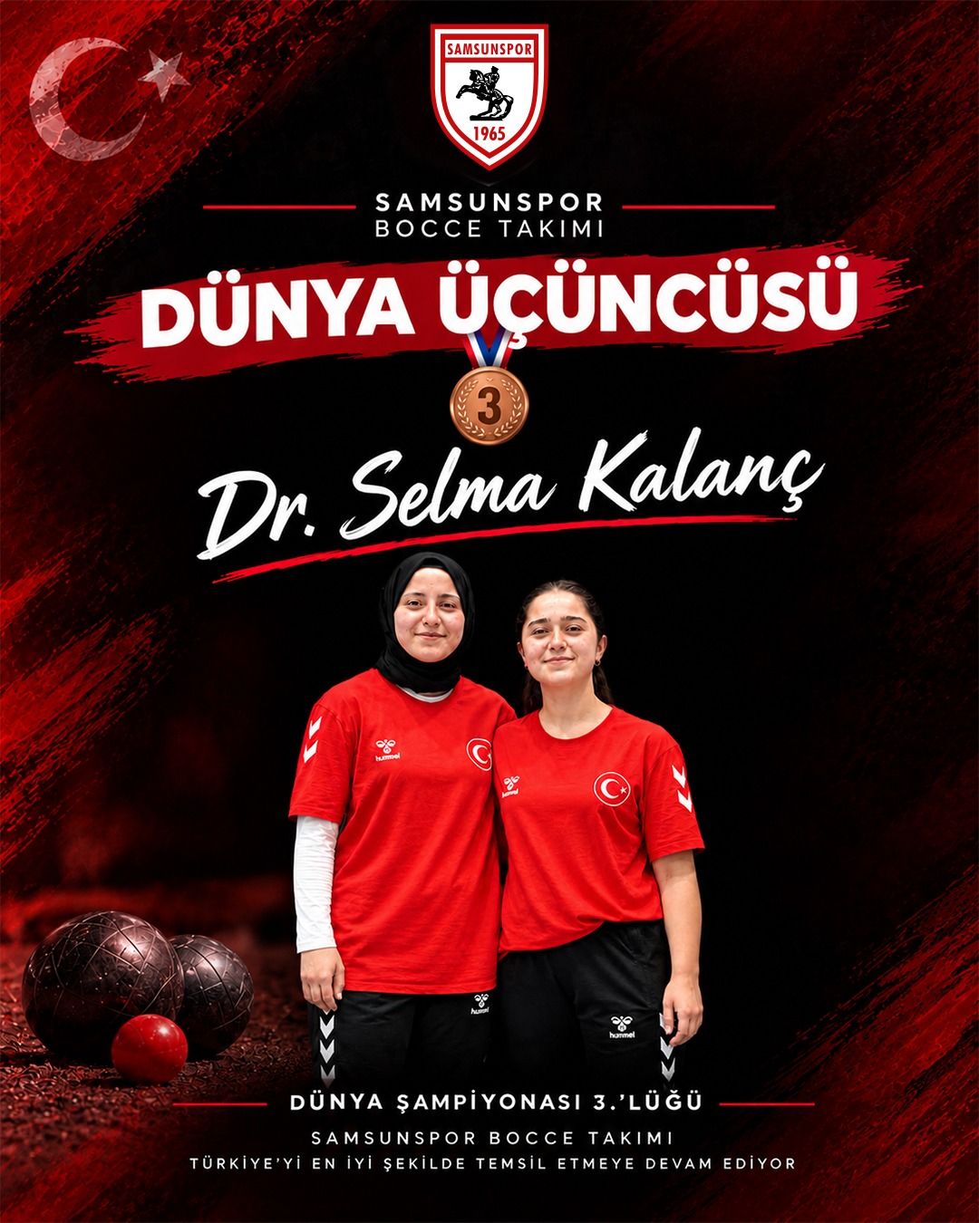 Samsunspor’un sporcusu Selma Kalanç’tan dünya üçüncülüğü
